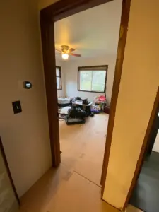 Main level bedroom location that is being repurposed.